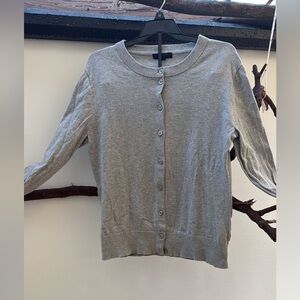 J. Crew Gray Cotton Cardigan